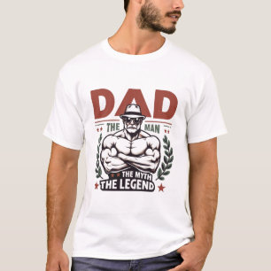 Dad The Man The Myth The Legend Vintage Superhero T-Shirt