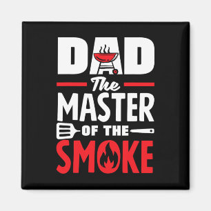 Dad The Master Of The Smoke Father's Day Bbq Magnet