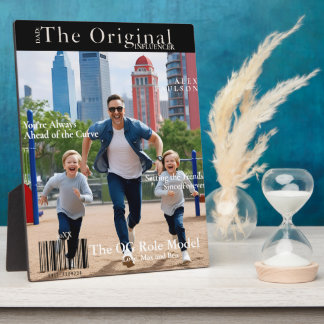 Dad: The Original Influencer' Magazine Cover Card Plaque