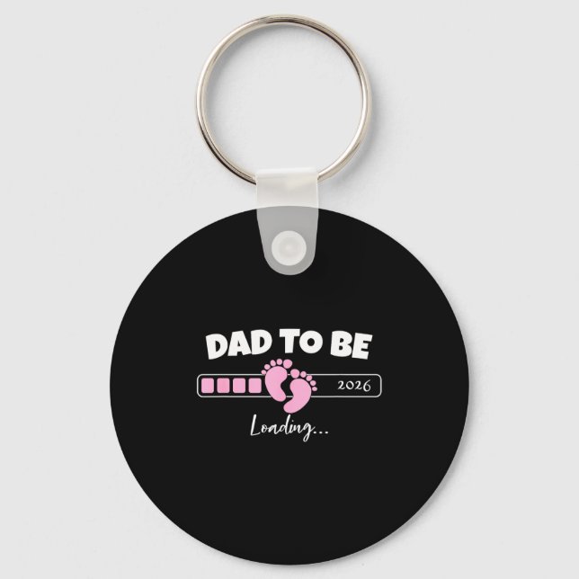 Dad To Be 2026 Loading Nk Little Girl Pregnancy Re Key Ring (Front)