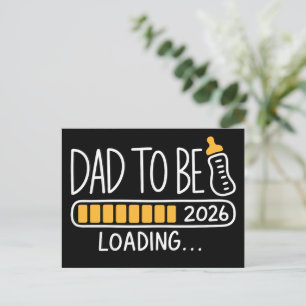 Dad To Be 2026 Promoted to Daddy New Father  Announcement Postcard