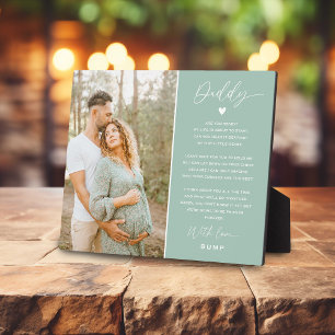 Dad to Be Daddy from Bump Keepsake Photo Plaque
