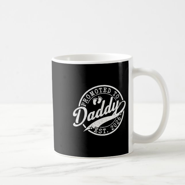 Dad To Be Est 2026 New Dad Announcement Promoted T Coffee Mug (Right)