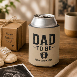 Dad to Be Fathers Day Pregnancy Reveal Can Cooler