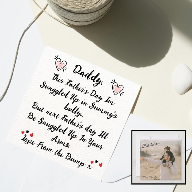Dad-to-Be with Heartfelt Father's Day with Photo  Invitation (Celebrate Dad-to-Be with Heartfelt Father's Day Cards)
