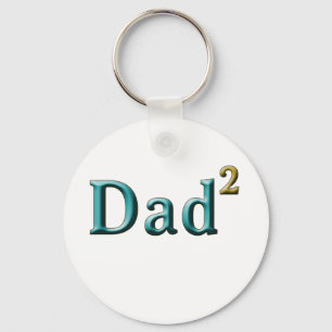 Dad to the Second Power Father's Day Gifts Key Ring