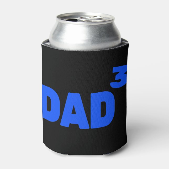 Dad To The Third Power Cubed Math Can Cooler (Can Front)