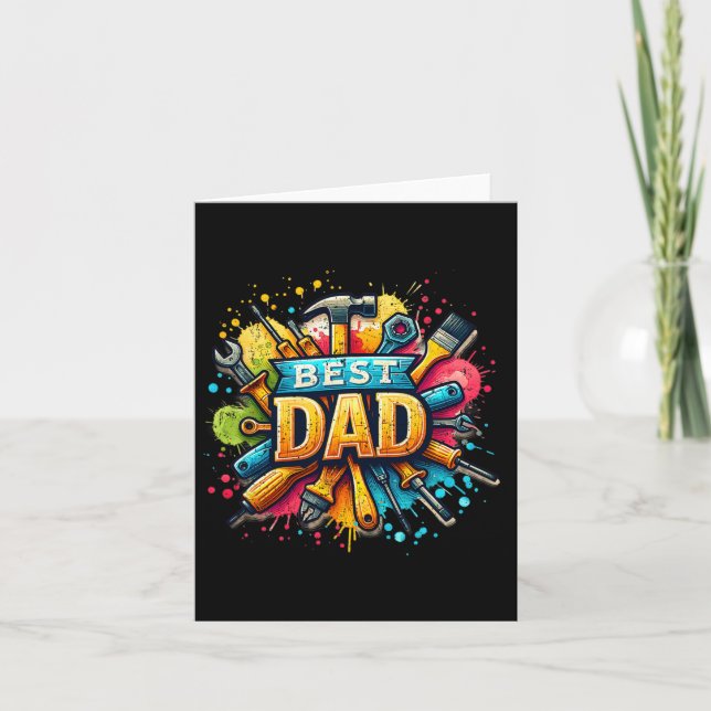Dad Tools Craftsman Dad Daddy Father Fathers Day  Card (Front)