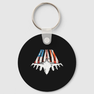 Dad Us American Flag Air Fighter Jet Fathers Day 4 Key Ring