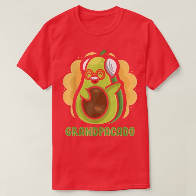 Dad Veggie Man Vegan Avocado Fruit  T-Shirt (Design Front)
