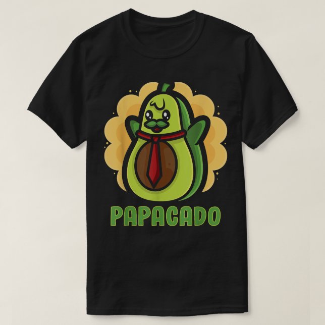Dad Veggie Man Vegan Funny Avocado  T-Shirt (Design Front)