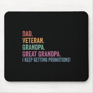 Dad Veteran Funny Grandpa Great Grandpa Fathers Da Mouse Mat