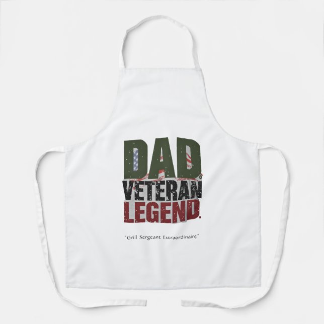 Dad Veteran Legend Apron – BBQ Hero Gift (Front)