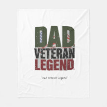 Dad Veteran Legend Blanket – Custom Hero Gift