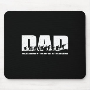 Dad Veteran Myth Legend Fathers Day Dad Grandpa Ve Mouse Mat