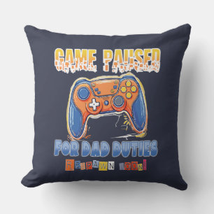 Dad Video Gamer Funny Quote Cushion