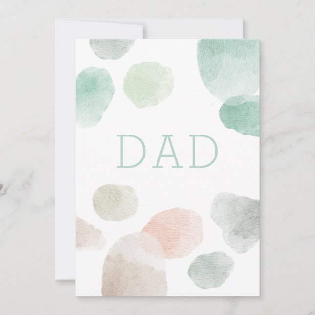 Dad. Watercolor pastel abstract Happy fathers day (Front)