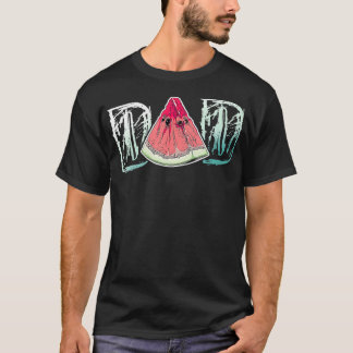 Dad Watermelon Fruit Cool Fathers Day Summer Gift  T-Shirt
