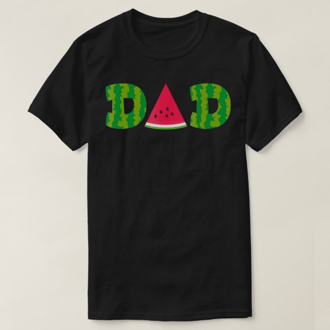 Dad Watermelon Funny Summer Fruit Great Fathers Da T-Shirt (Design Front)