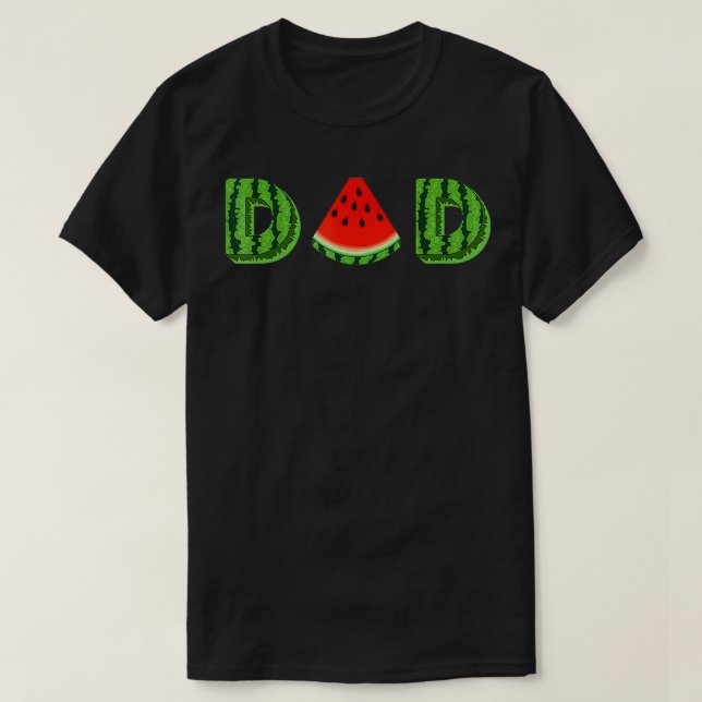 Dad Watermelon Funny Summer Melon Fruit Cool  T-Shirt (Design Front)