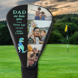 Dad We Love You 3 Photo Collage Funny Golf Head Cover