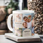 Dad We Love You Always 6 Photo Collage Jumbo Large Coffee Mug<br><div class="desc">Photo Mug for Dad with 6of your photos displayed in a modern collage with your custom text. Use the personalisation template to add your photos and edit as much of the wording as you wish. If you want to change the colours to suit your home decor, then proceed to edit...</div>