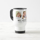 Dad We Love You Custom Fathers Day Photo Collage Travel Mug (Front Left)
