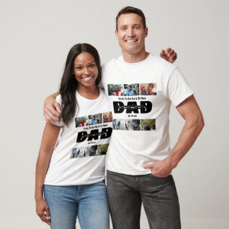 Dad, We Love You – Fathers Day 6 Photo Collage T-Shirt