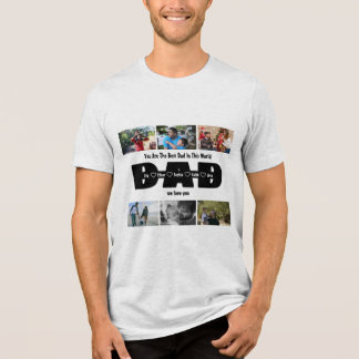 Dad, We Love You – Fathers Day 6 Photo Collage Tri-Blend Shirt