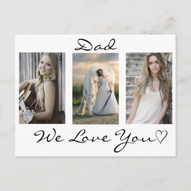 Dad, We Love You Father's Day Photo Postcard (Front)