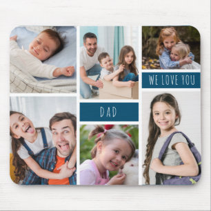 Dad We Love You Photo Collage Mouse Mat