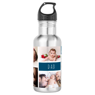 Dad We Love You Photo Collage Personalized 532 Ml Water Bottle