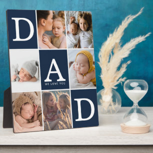 Dad We Love You Photo Collage Plaque