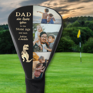 Dad We Love You Quote Kids Photo Collage Golf Head Cover