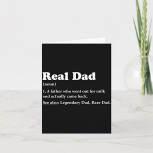 Dad who came back with the milk definition funny card