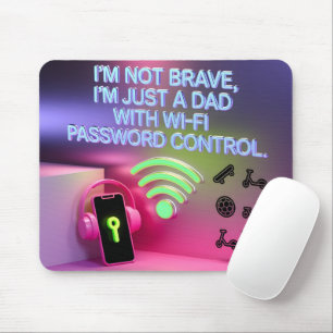 Dad WiFi Password Control Funny Father Gift Mouse Mat