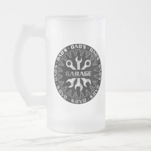 Dad Will Love This! Garage Bar Lounge Frosted Glass Beer Mug