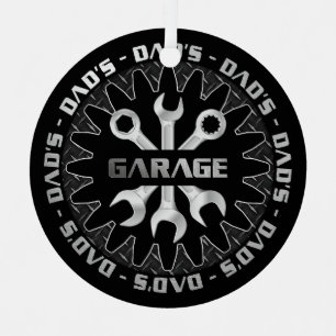 Dad Will Love this Garage Christmas Metal Tree Decoration