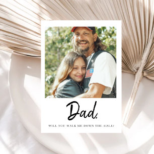 Dad Will You Walk Me Down The Aisle Father Bride Invitation