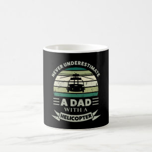 Dad with a Helicopter Funny Gift Fathers Day Men Coffee Mug