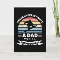 Dad with a Snowboard Funny Gift Fathers Day
