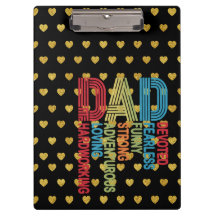  Dad with Golden Heart Black  Gold theme  