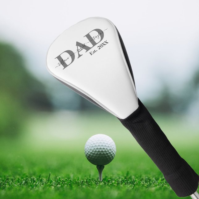 Dad With Kids Names Golf Head Cover (Creator Uploaded)
