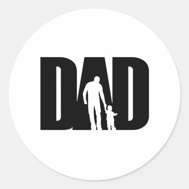 Dad With Son Shirt Father's Day Gifts For Dad Classic Round Sticker (Front)