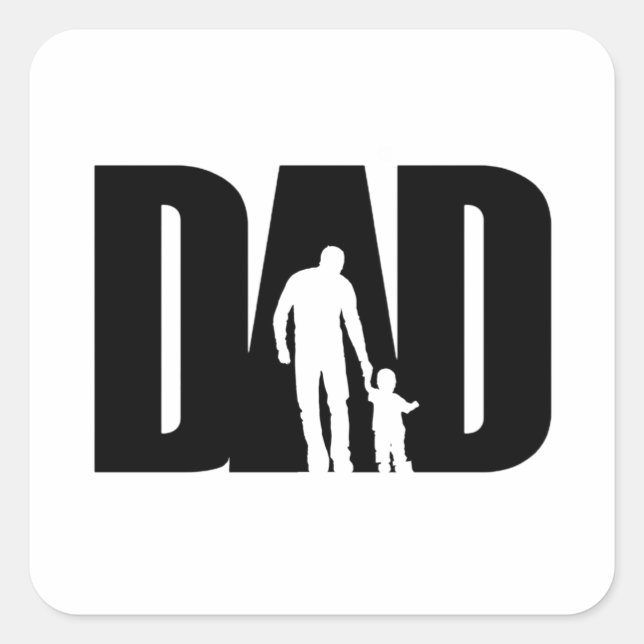 Dad With Son Shirt Father's Day Gifts For Dad Square Sticker (Front)