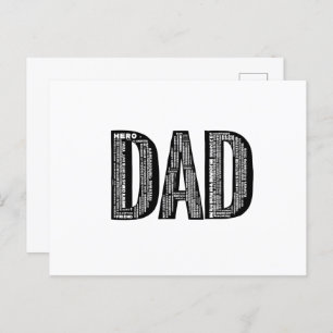 DAD Word Cloud - Father's Day Postcard