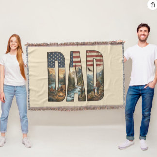 DAD Woven Blanket just for Dad