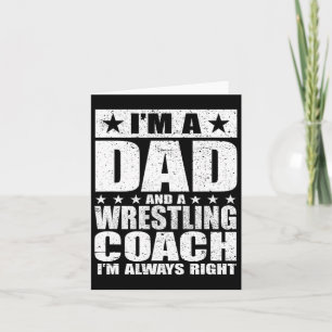 Dad Wrestling Coach Coaches Fathers Day Shirts Gif Card