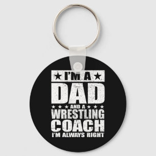 Dad Wrestling Coach Coaches Fathers Day Shirts Gif Key Ring