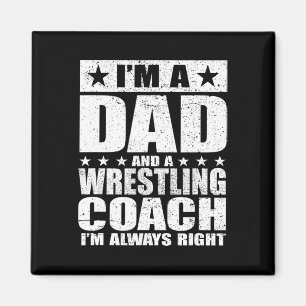 Dad Wrestling Coach Coaches Fathers Day Shirts Gif Magnet